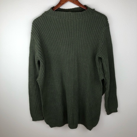 Boohoo olive green sweater- Size SM - Picture 2 of 2